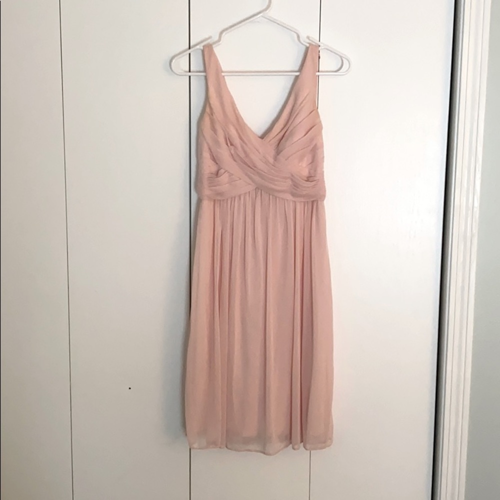 Blush pink bridesmaid dress size 2